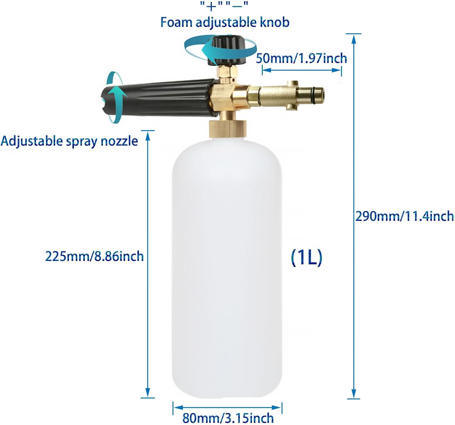Rediboom Adjustable Snow Foam Lance for Nilfisk Gerni High Pressure Washers Foam Cannon Soap Dispenser Nozzle image number 2