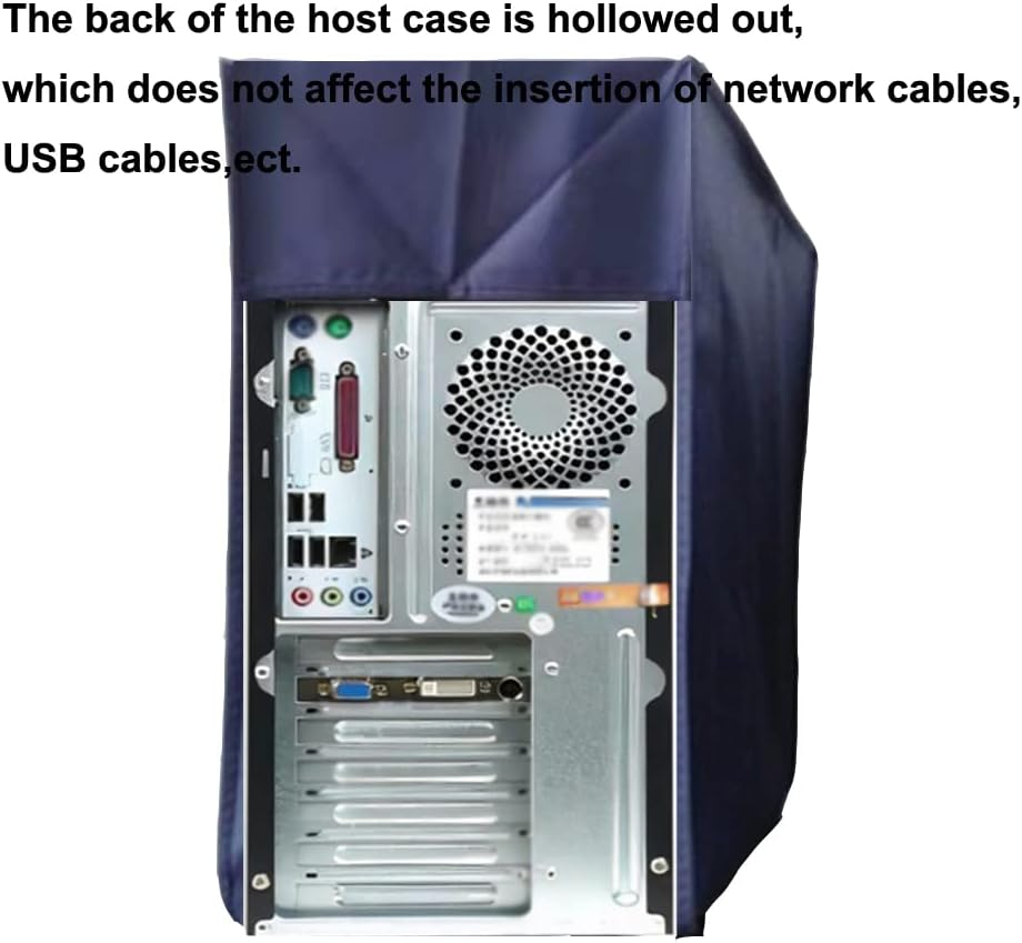 ALHBEJT 3-Piece Dust-Proof Computer Cover Set - Monitor, Keyboard, Tower Protection (29'' Monitor, Blue) image number 4