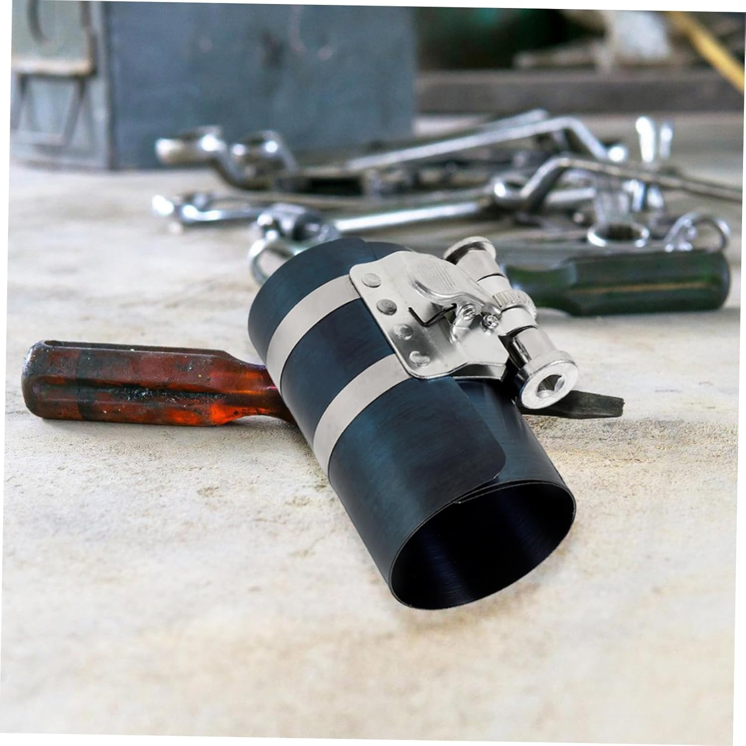 ELAYARD Automotive Tool Piston Ring Installation Kit Steel Piston Ring Compressor Easy Operation image number 2