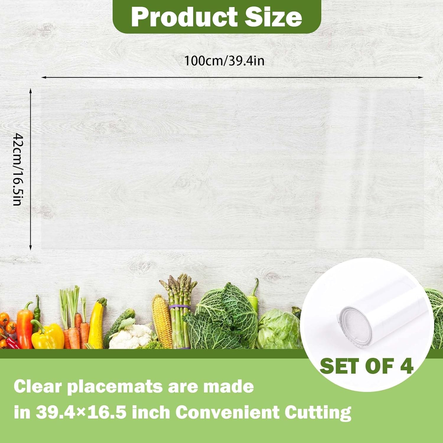 4Pcs Clear Contact Paper Roll, Clear Vinyl Adhesive Countertop Covering, Clear Contact Paper Peel and Stick Backsplash for Kitchen 42X100Cm, Clear Wall Protector Film, Oil Proof Wall Kitchen Stickers image number 3