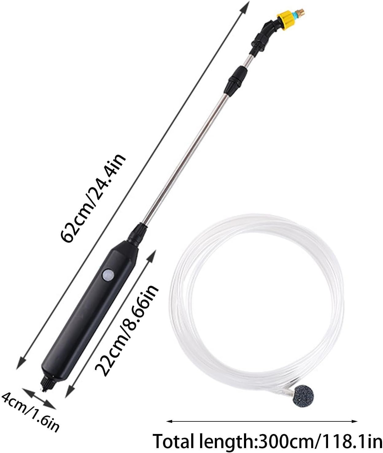 Electric Sprayer - USB Charging Garden Spray Snoot, Copper Nozzle Water Jets Tool | High Pressure Battery Powered Hose for Outdoor Plant Care, Lawn Watering, Rechargeable Compact Gardening Equipment