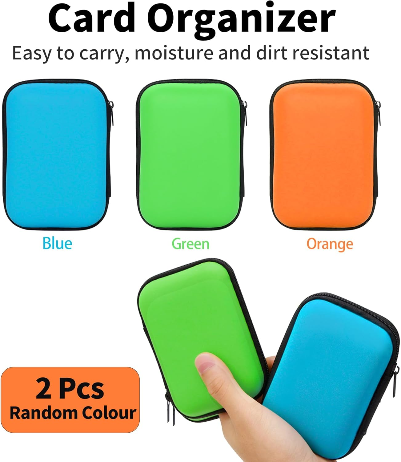 2 Pack Playing Card Holder Box Hard Shell Case for Standard Cards Ideal for Poker Travel Camping Game Night Storage Random Colour image number 5