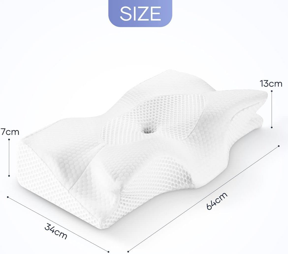 Luxdream Memory Foam Contour Pillow Cervical Pillow Orthopedic Slepping Pillow Relief Neck Shoulder Pain Ergonomic Support for Back Stomach Side Sleeper Dark Grey image number 5