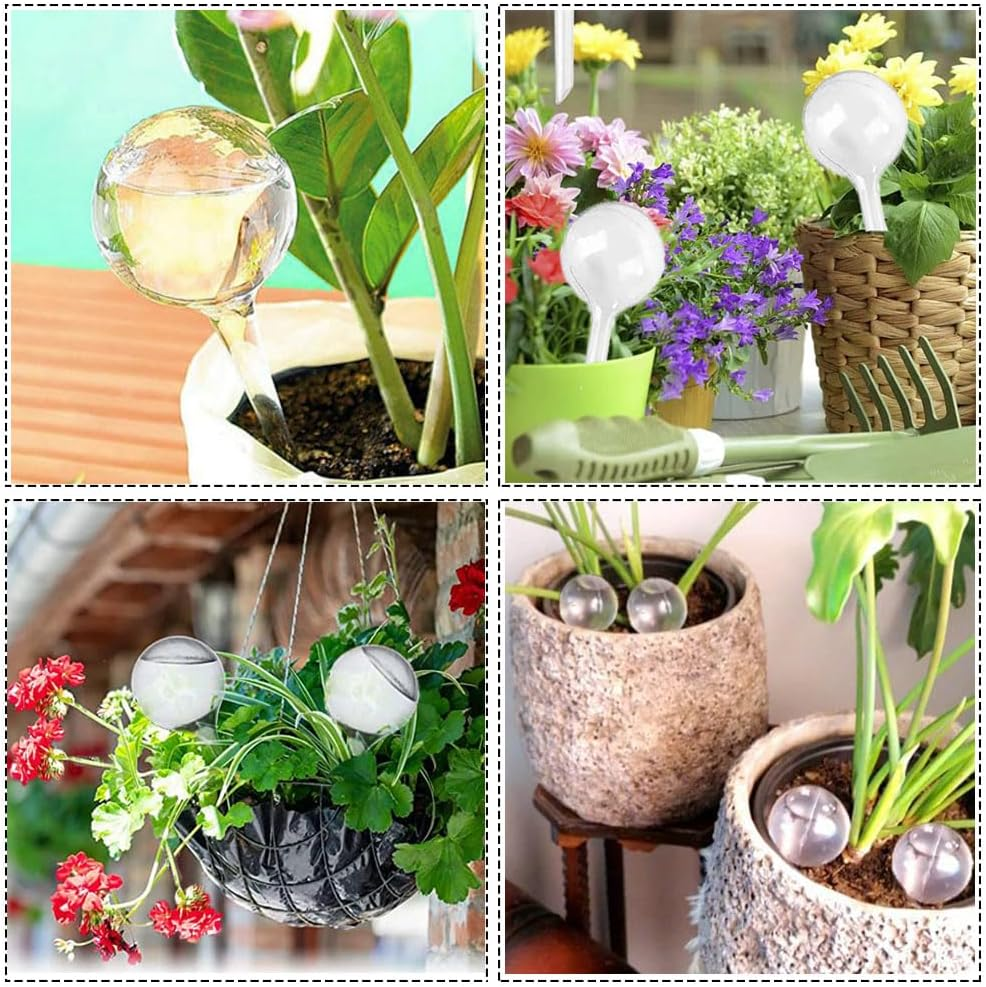 Esforzarse 12 Pcs Plant Watering Bulbs, Clear Plant Self-Watering Globes, Automatic Water Device for Garden Indoor Outdoor(13.5 &times; 5.1 Cm) image number 1