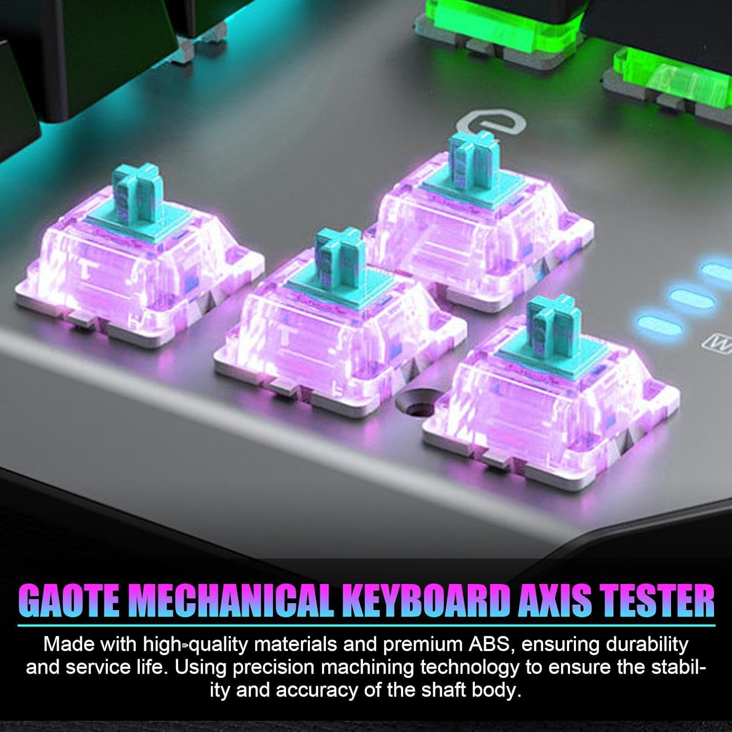 Tester Mechanical Keyboards - Acrylic Base Blank Keycaps | 16-Key Tester | Testing Tool Mechanical Keyboard Switches | Keyboards Testing Tool for Multi-Axis Test Function Keyboards Testing Tool - 12 Axis Tester image number 4