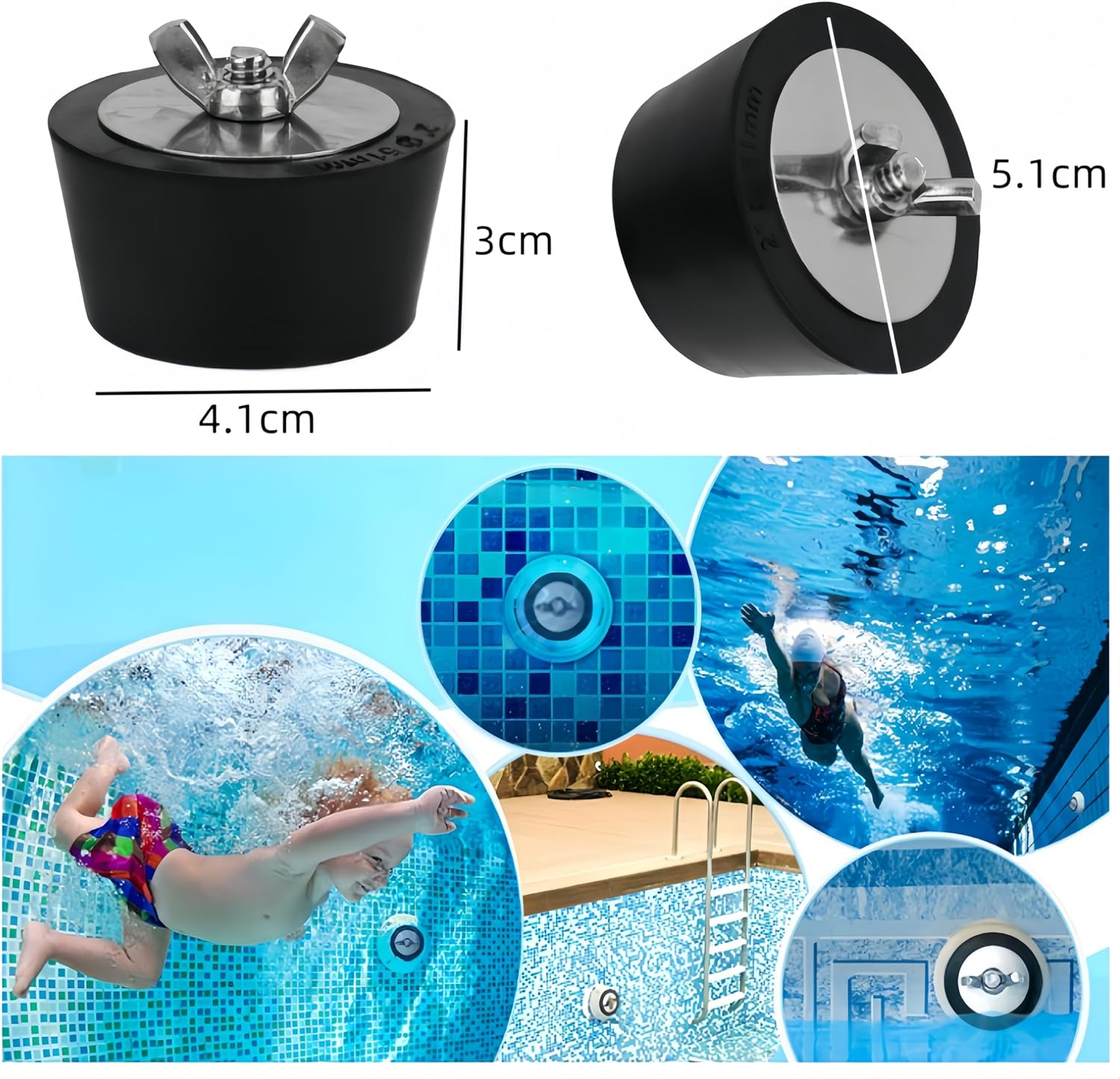 4PCS Expansion Plugs,Ai-Oumleef Pool Winterizing Plug Expansion Plugs,Rubber Winter Rubber Expansion Plug, Prevent Water Entry, Winter Fittings for Pipe Plugs(51Mm)