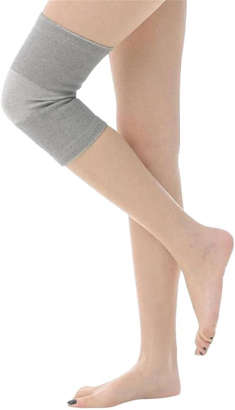 Oshhni Pack of 2Pieces, Bamboo Fiber Compression Knee Sleeves, Breathable Warm Knee Brace Sleeves, Support Stiff Muscles/Joints for Unisex Adult, L image number 3