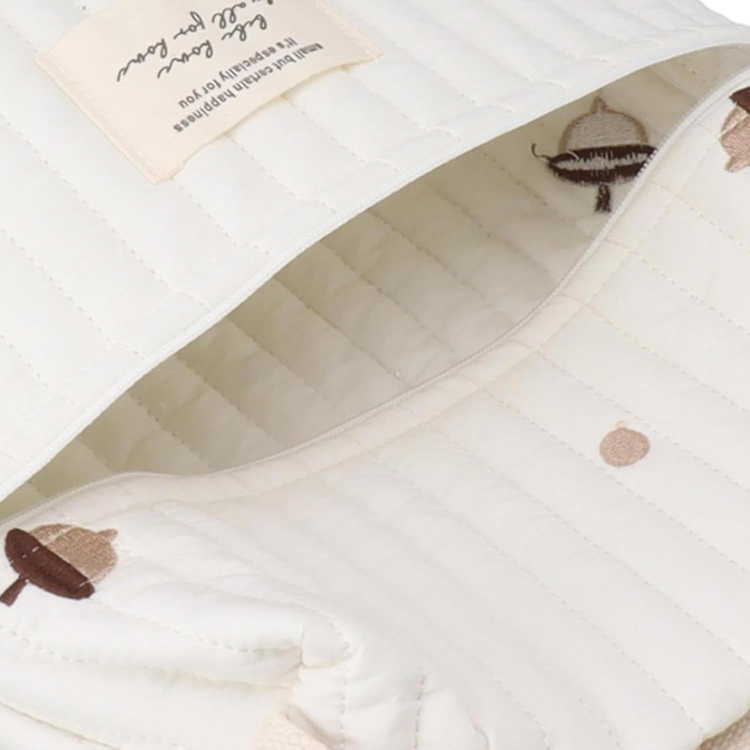 Nappy Storage Bag, Nappy Organiser Bag - Quilted Changing Bag with Zip, Portable Bag with Handle, Soft Storage Bag for Toy Towels - Star image number 3