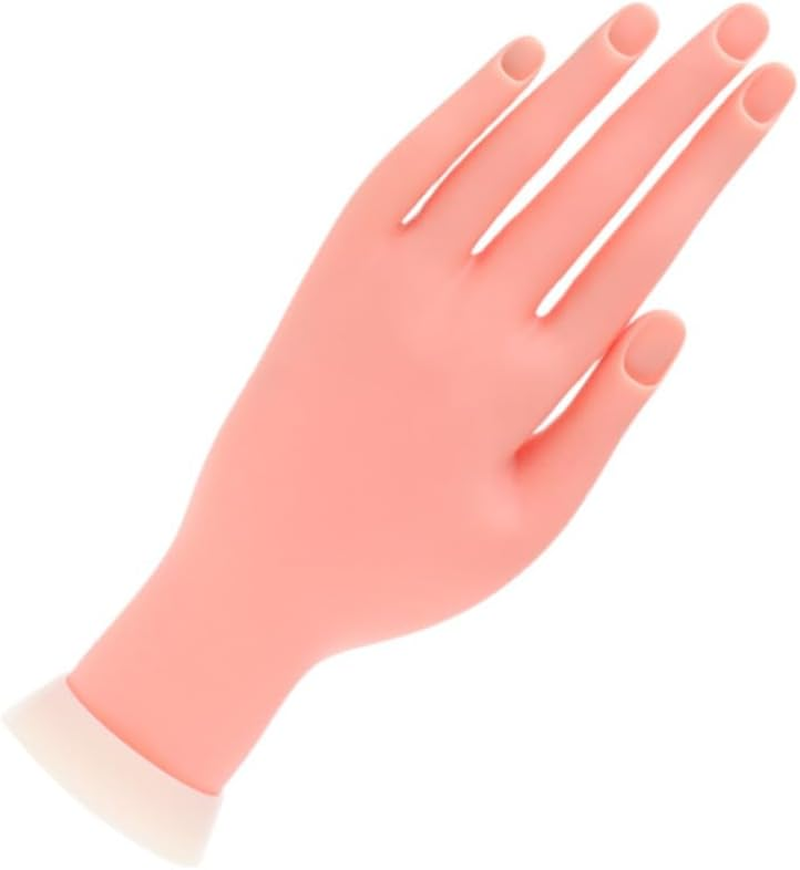FOMIYES Nail Tip Practice Hand Model Movable Bendable Fake Hand for Manicure Nail Tools Accessories image number 2