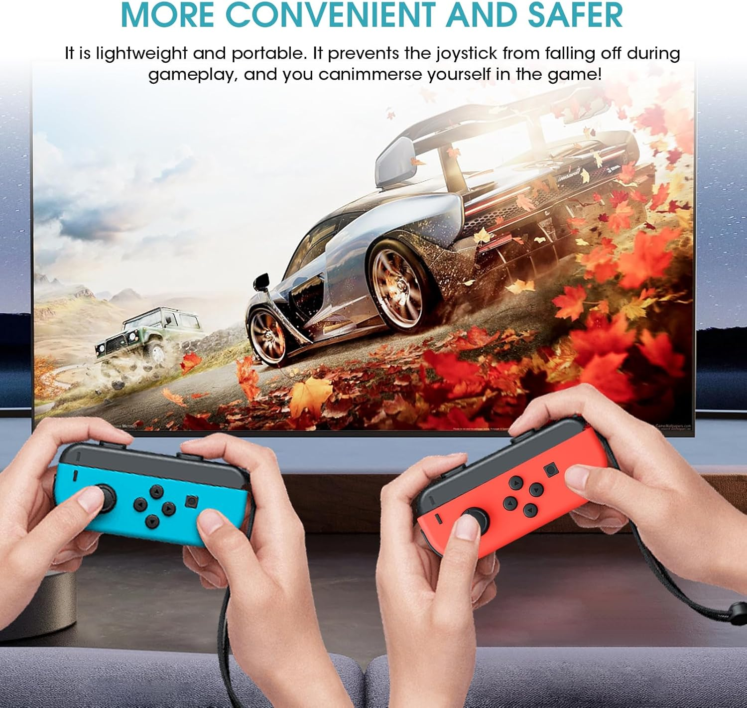 Essencenest 2 Pack Wrist Strap Controller Compatible with Nintendo Switch Joycon, Adjustable Controller Straps with Secure Lock, Replacement Lanyards for Switch Joycon (Black & Colorful) - Black  2 Pack image number 4