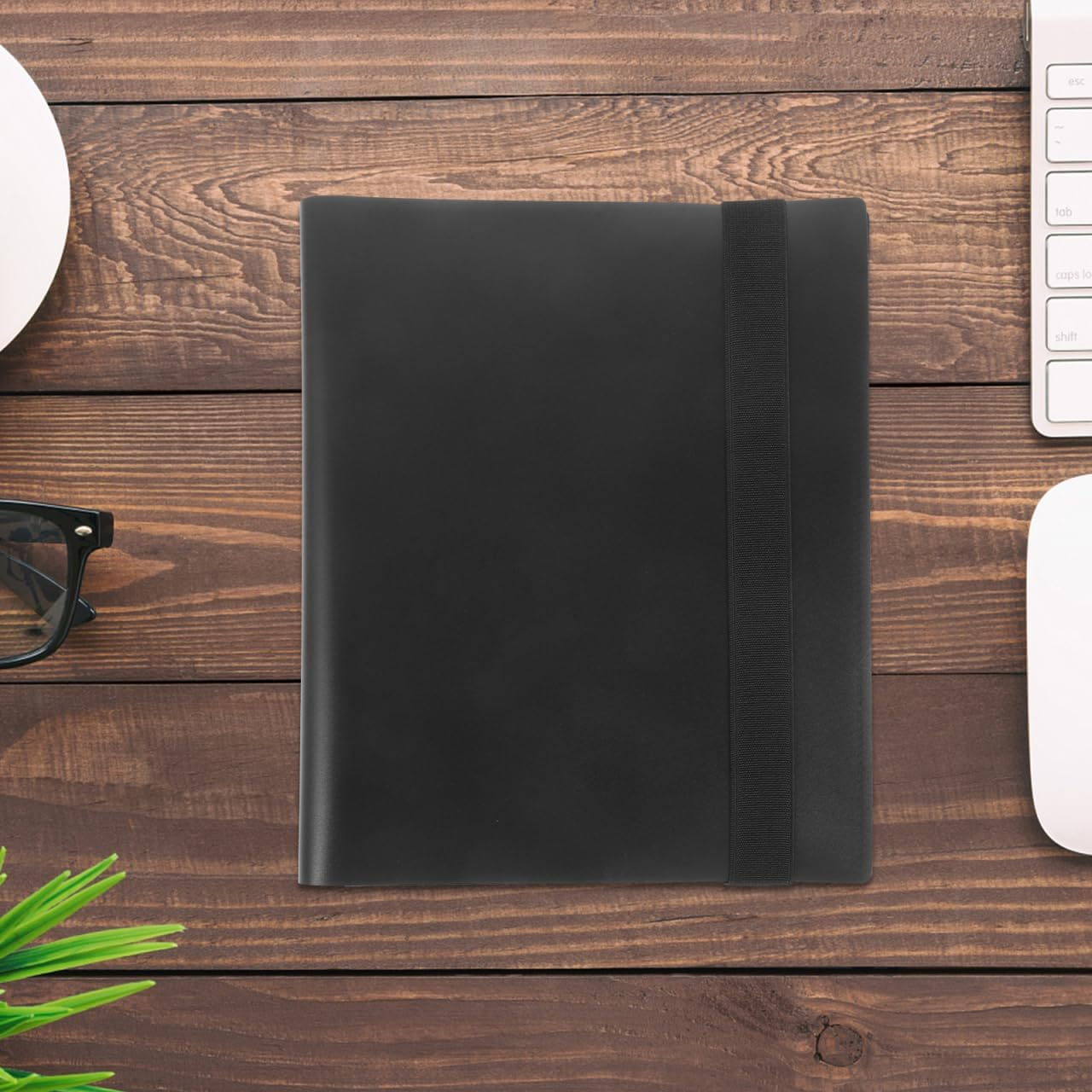 Cabilock Black 4-Pocket 20-Page Gaming Card Album with 160 Slots, Compact Organizer for Photocards and Trading Cards, Plastic Collector Binder