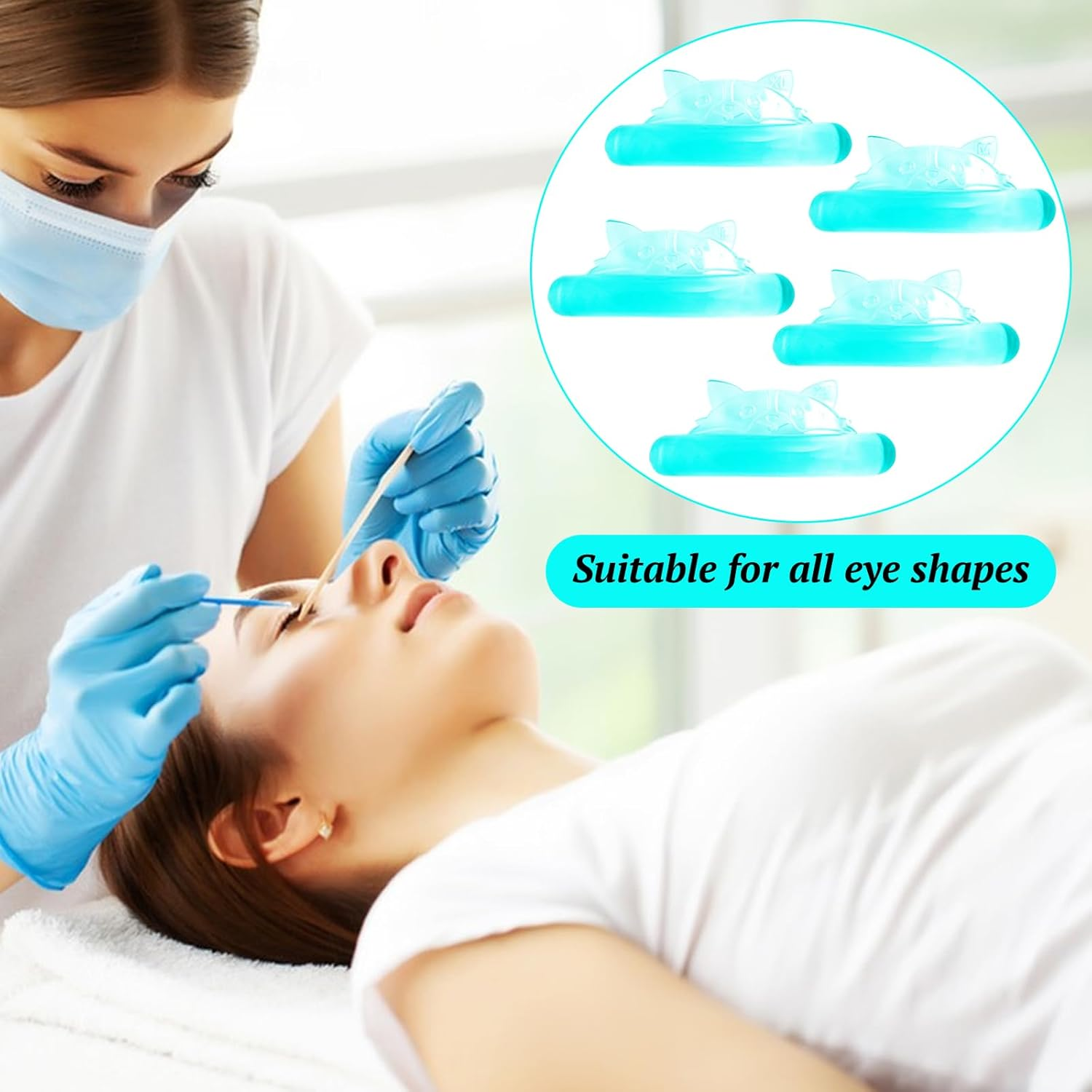 Colorich Eyelash Lifting Set, Self-Adhesive Silicone Pads for Eyelash Lifting, Semi-Permanent Pack of 10 image number 1