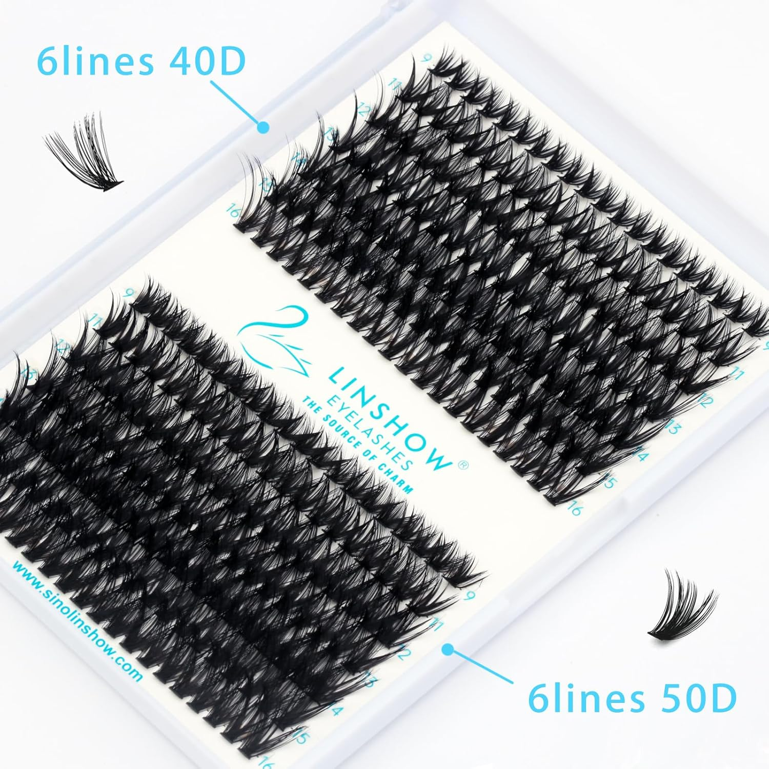 280Pcs Cluster Lashes Faux Mink False Eyelashes 30/40D Mix 9-16Mm C/D Curl DIY Individual Lashes Russia Volume Soft Natural Lashes (40/50D C Curl) image number 1