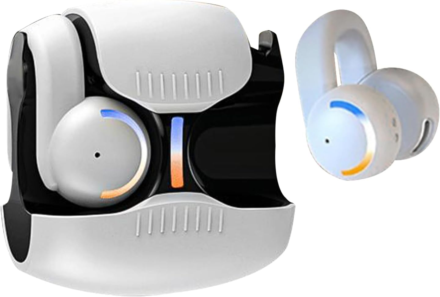 Rukjmqi Clip Ear Buds | Clip on Earbuds,Wireless Noise Reduction Bone Conduction Earphones for Sports Shower Cycling Swimming Workplace Game Running Outdoor