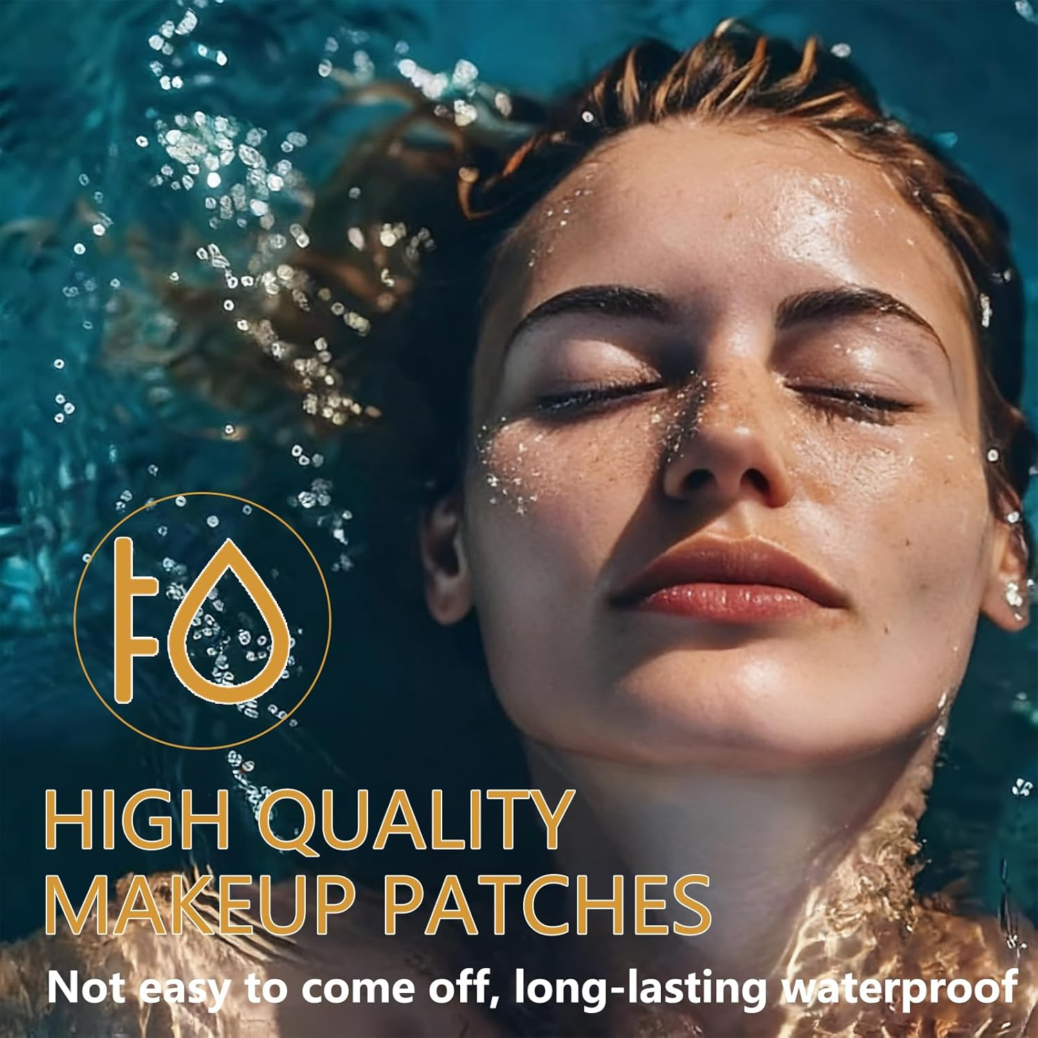 Luzcauwy 6Pcs Glitter Freckles Face Tattoo &ndash; Gold Speckles Makeup Patches for Festival, Cosplay, Photo Shoots & Parties, Easy to Apply Temporary Face Stickers image number 3