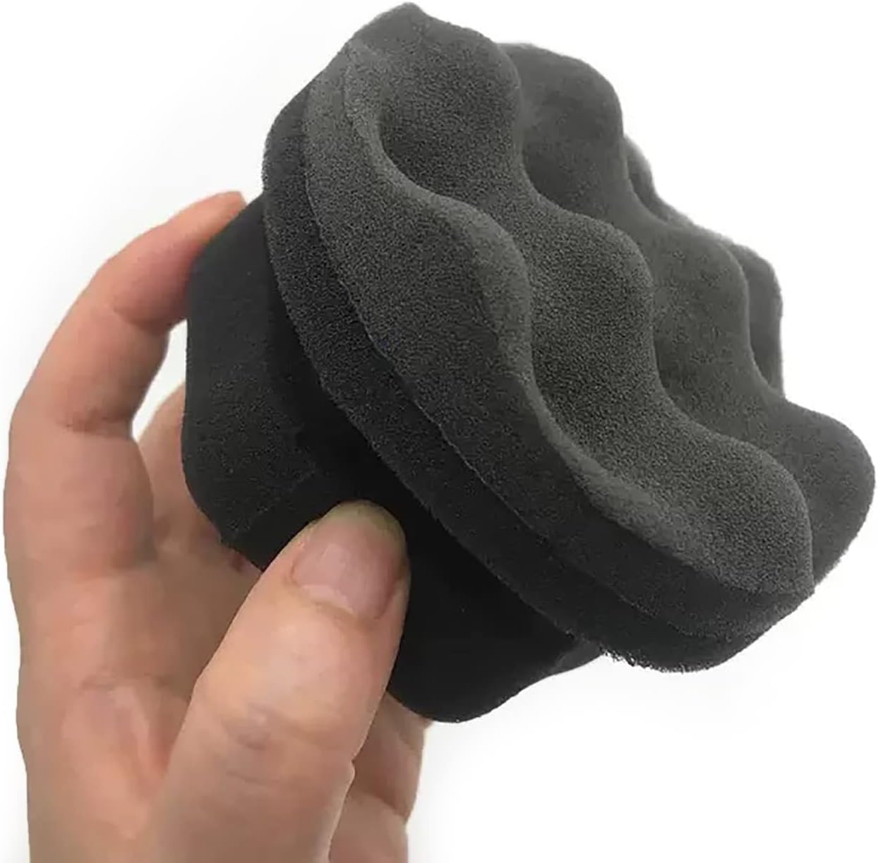 3Pcs Tyre Dressing Applicator Tyre Shine Applicator Dressing Pad with Hex Grip Design Reusable Tyre Cleaner Sponge image number 2