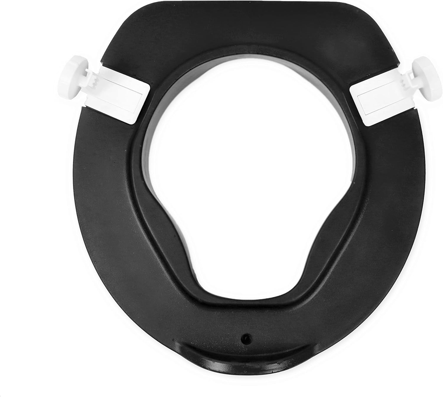 KMINA - Soft Toilet Seat with Lid 10 Cm, Toilet Booster Seat for Seniors, Raised Toilet Seat 10 Cm, Toilet Attachment for Seniors, Booster Seat Toilet, Toilet Seat Raisers, Black