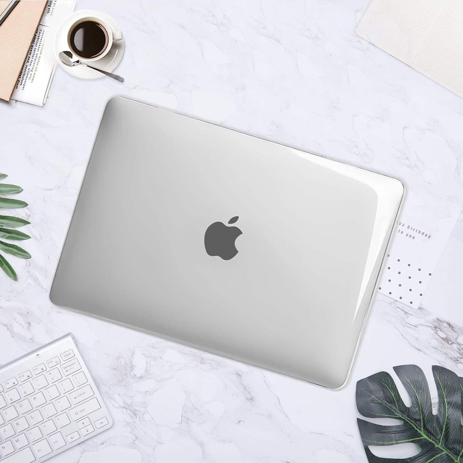 MOSISO Compatible with Macbook Air 13 Inch Case 2022 2021 2020 2019 2018 Release A2337 M1 A2179 A1932 Retina Display with Touch ID, Protective Plastic Hard Shell Case Cover, Crystal Clear image number 1