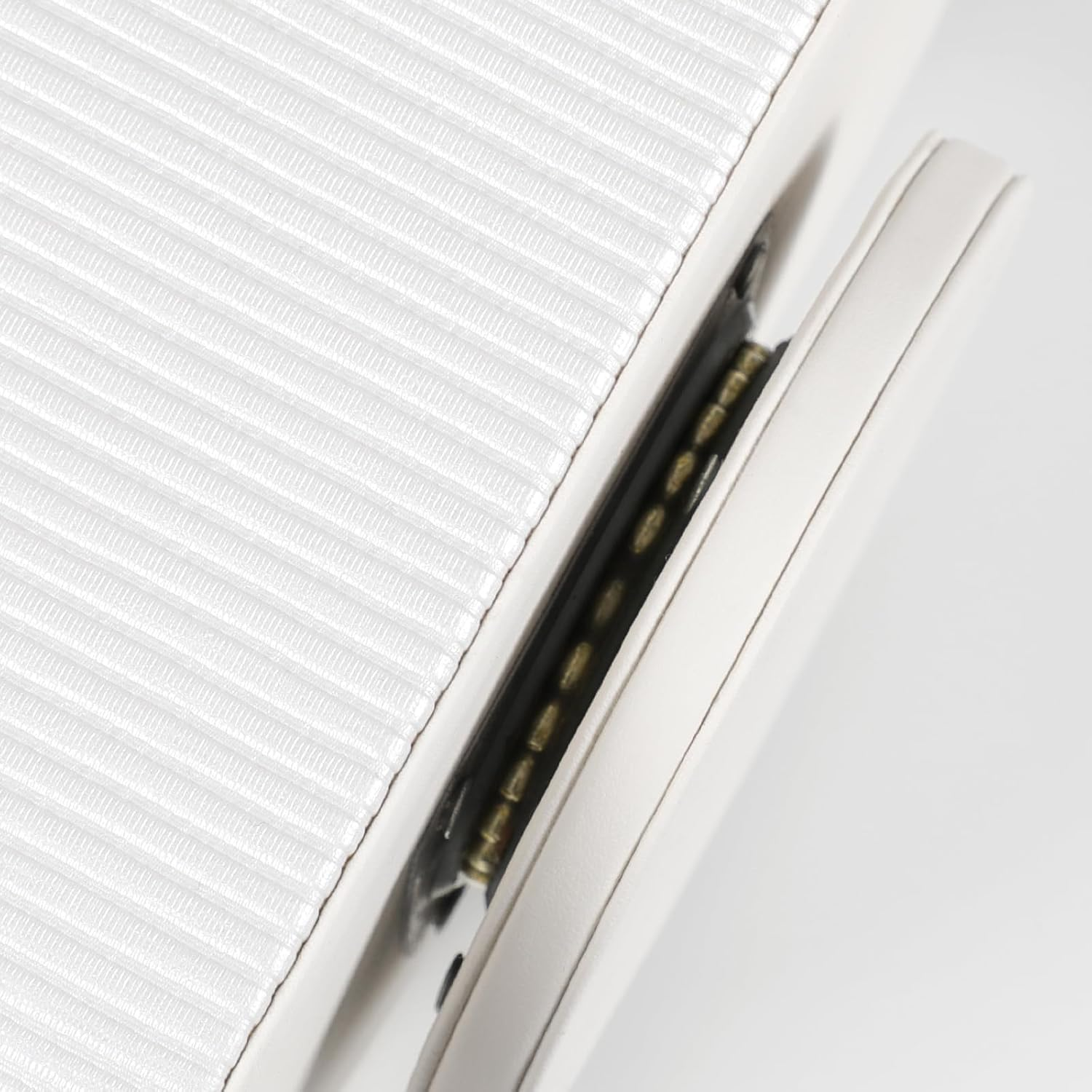 Cretkhp 360&deg;Rotatable Remote Control Holder, PU Leather Desktop Organizer with 5 Compartments for Office Home Supplies, Rotating Pen Pencil Holder for Desk (White) - Beige image number 5