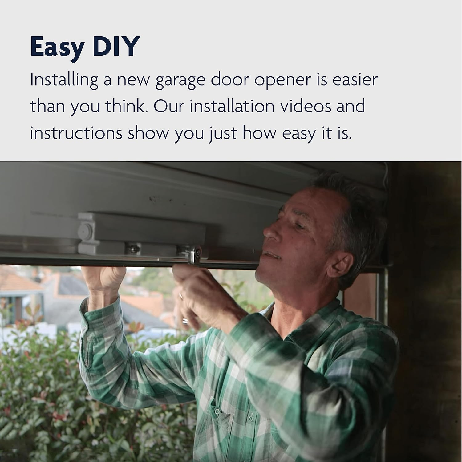 Chamberlain CR655MYQ Rollerlift Garage Door Opener for Single Garage Door - Includes Mini Key-Ring Remote E950C and Car Visor Remote E940C. 5-Year Warranty image number 2