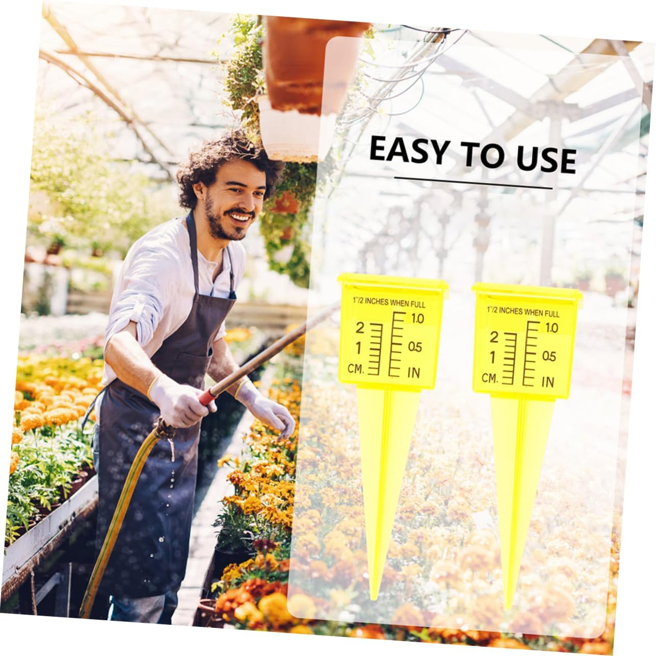 CAXUSD Sprinkler Catch Cups 5Pcs Large Rain Gauge Garden Sprinkler Water Gauge Easy to Read Outdoor Rain Measurement Tool