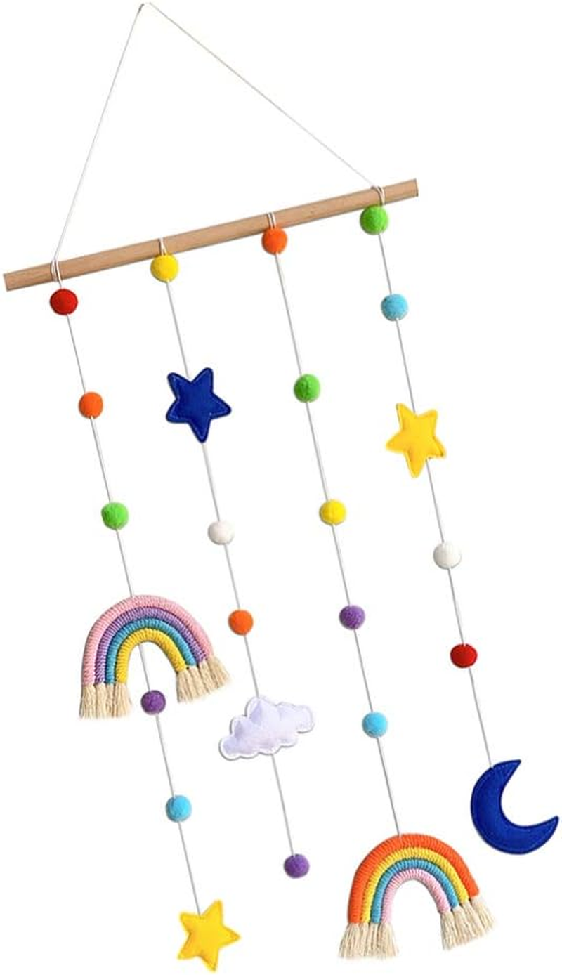 KESYOO Hanging Photo Display Wall Hanging Decorations Baby Nursery Ceiling Mobile Cloud Star Moon Hanging Ornament Baby Shower Kids Room Hanging Decorations image number 2