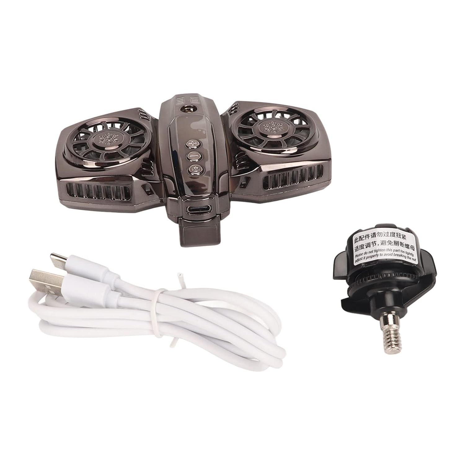 Phone Cooler Dual-Core Semiconductor Cooling Cell Phone Cooling Fan with Low-Noise Turbine, for 2.6-3.5In Phones image number 4