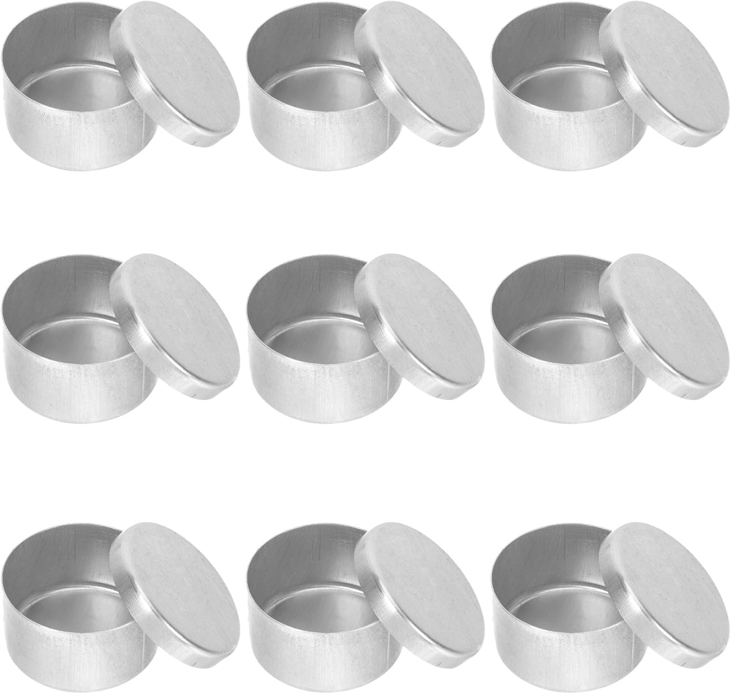 NULYLU 9Pcs Aluminum round Soil Weighing Boxes 50X30Mm Tiny Sample Containers Metal Storage Tins for Lab Soil Storage and Moisture Testing image number 5