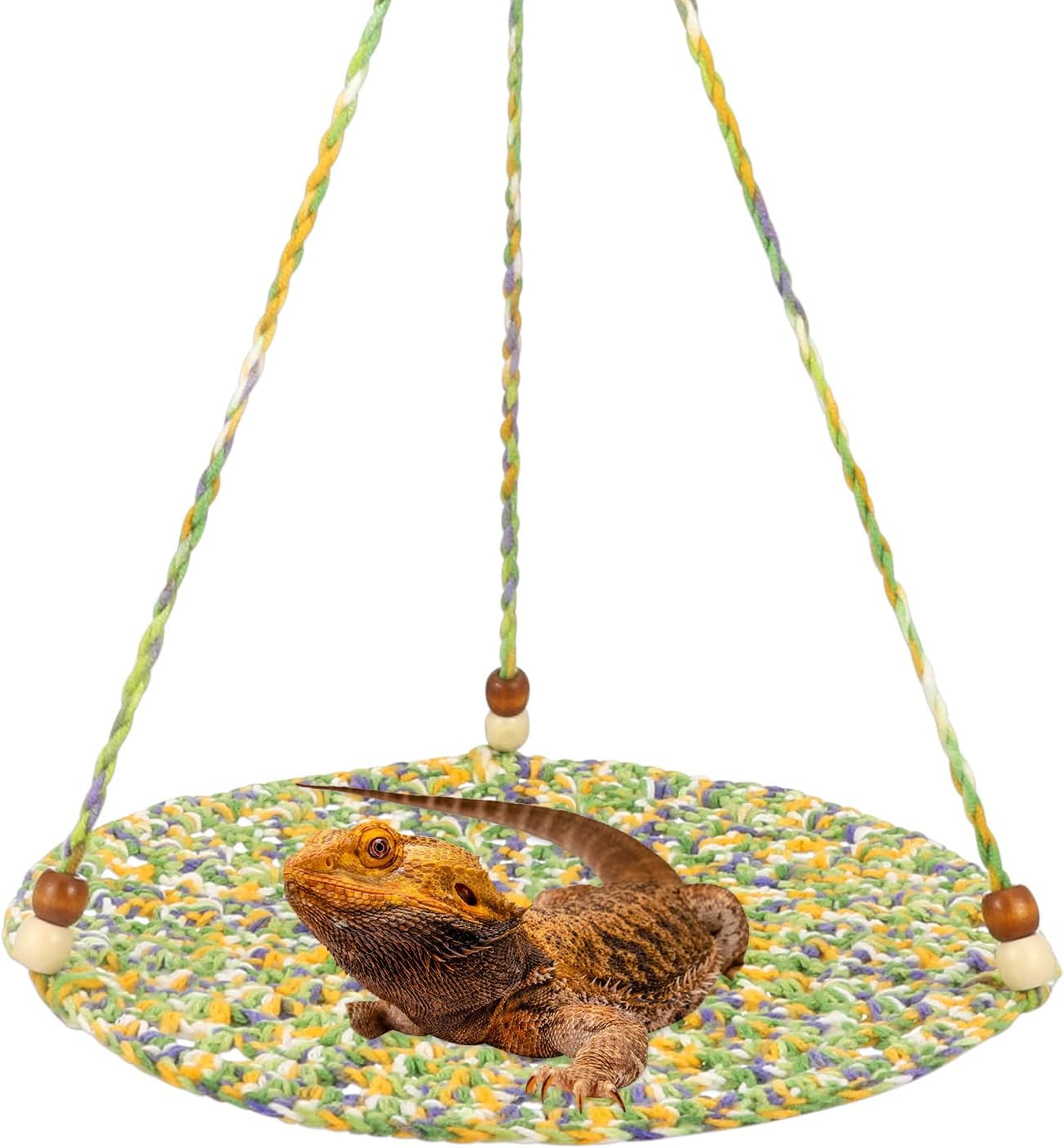 Jspupifip Reptile Hammock,Bearded Dragon Accessories for Habitat Leopard Gecko Tank Accessories Small Lizard Cage Bed Hanging Hammock Pet Platform Carrier for Chameleon Birds Rats Gecko Iguana