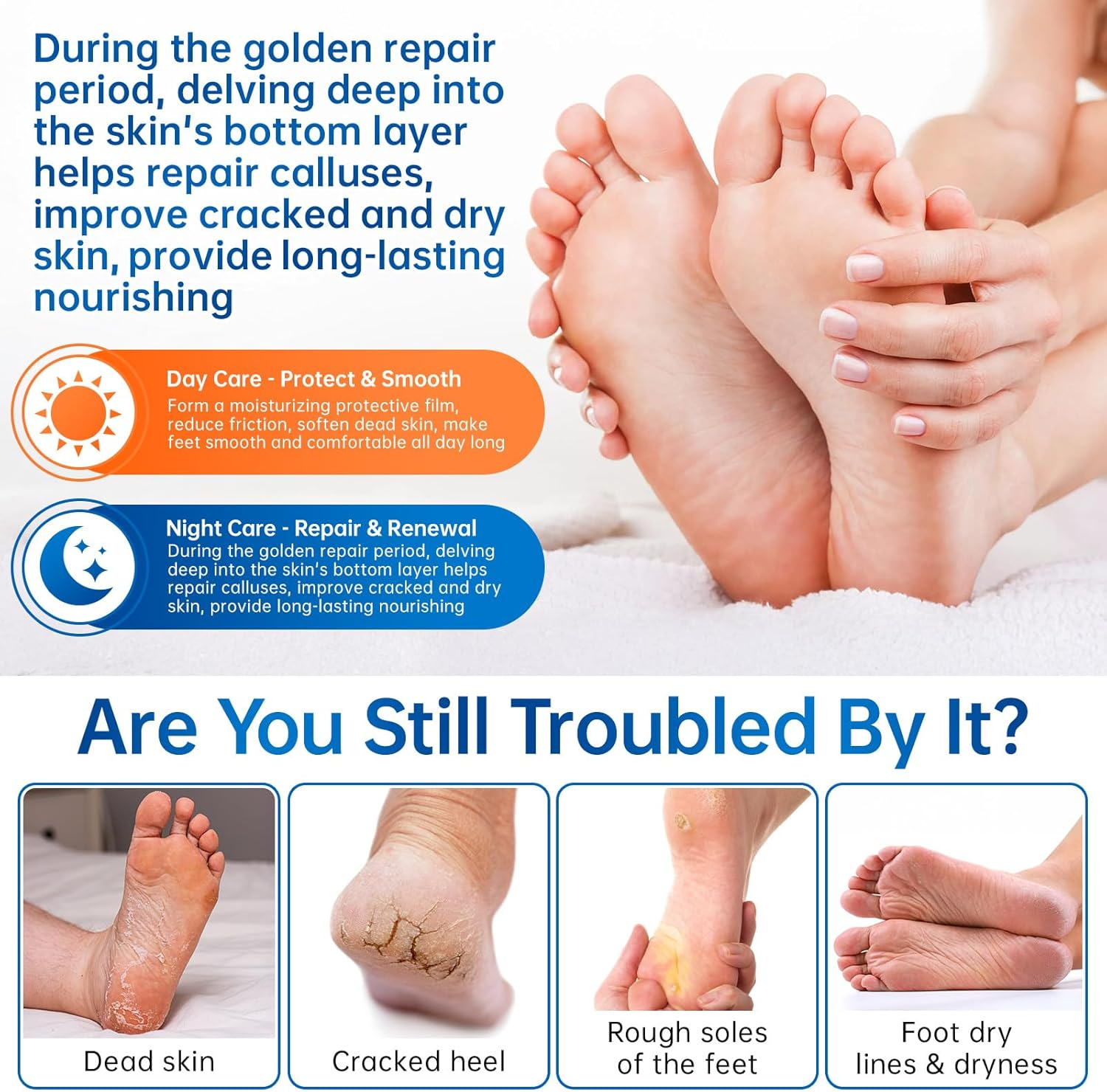 60% Urea Cream Stick with 2% Salicylic Acid, Soften Cracked Skin & Exfoliating, Deep Moisturizing & Repairing Foot Cream for Feet & Heels, Heel Balm with Jojoba Oil, Avocado Oil, 40G image number 6