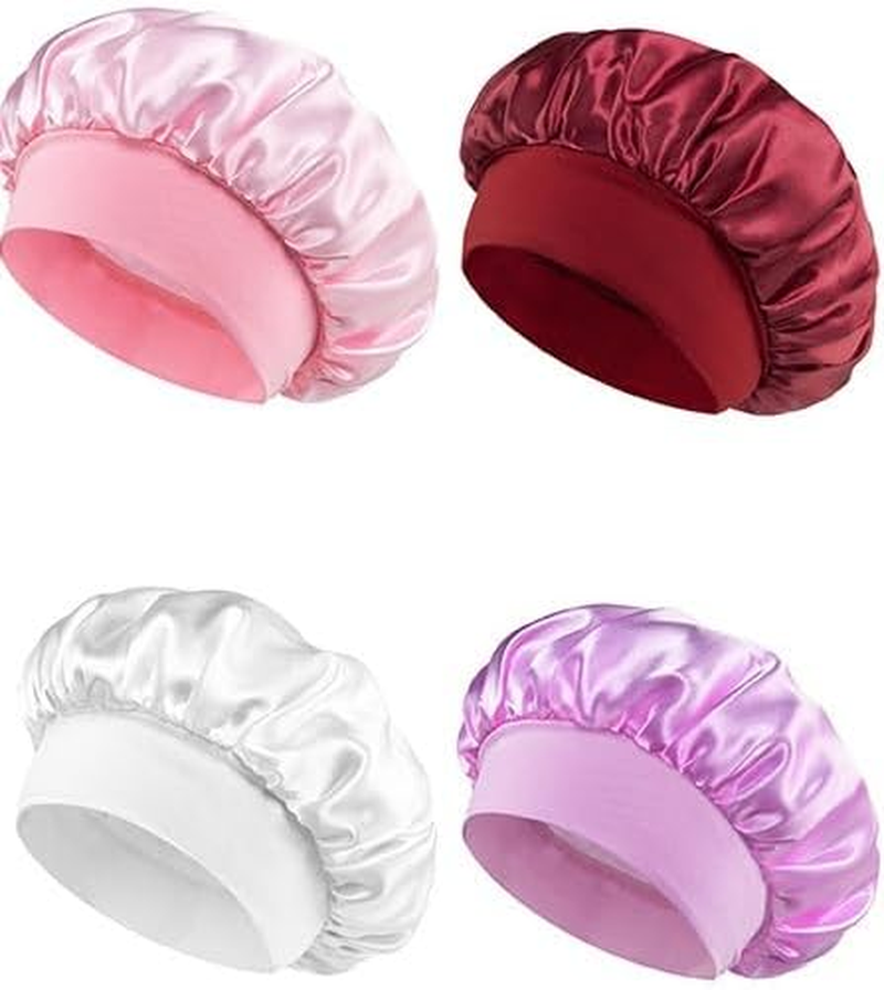 Bonnets for Men Nightcap, Double Layer Polyester Hair Bonnet for Sleeping, Reversible Night Cap, Bonnet Nightcap for Curly Hair, Polyester Bonnetfor Men and Women image number 4