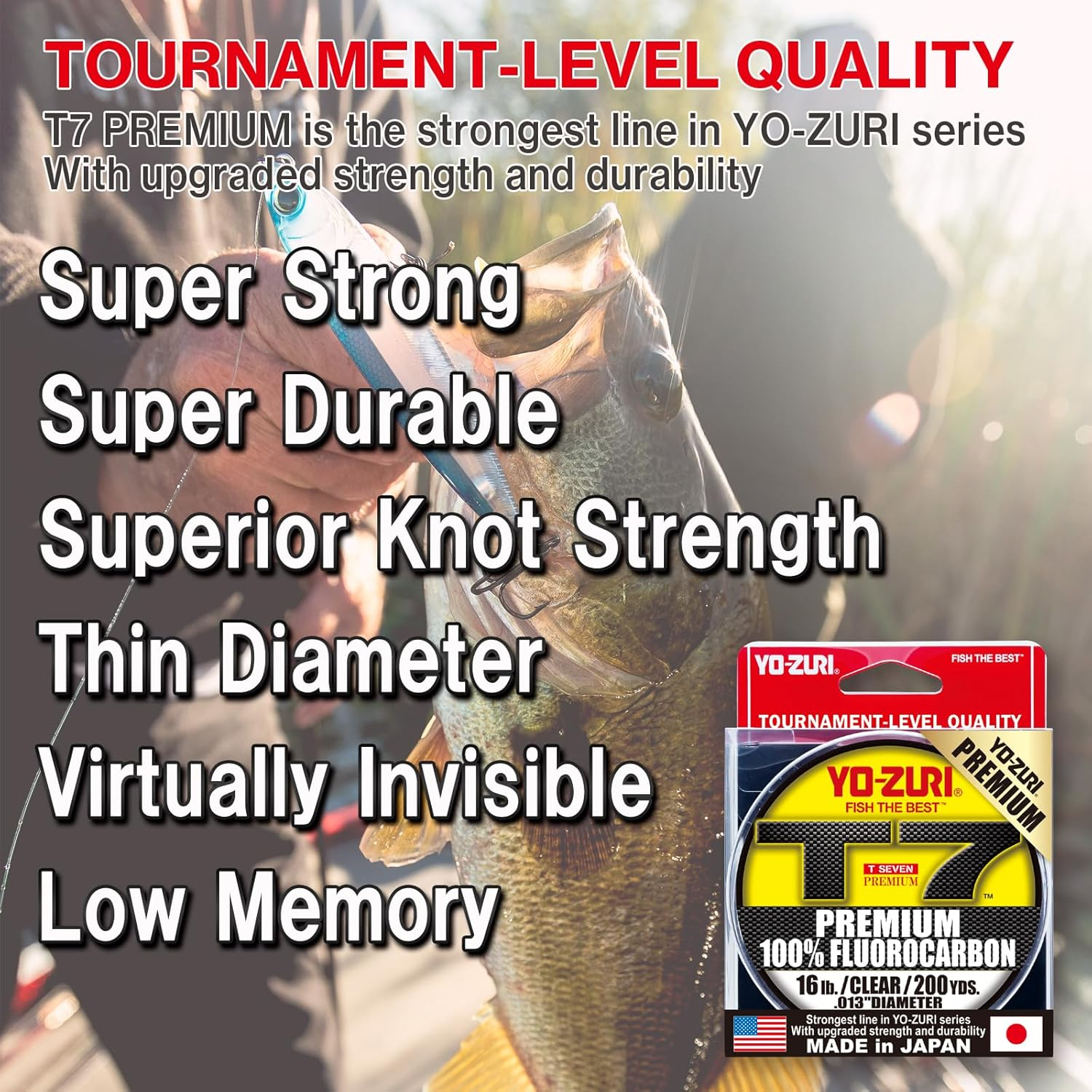 Yo-Zuri T-7 Premium Fluorocarbon 200 Yard Spool 8LB image number 2