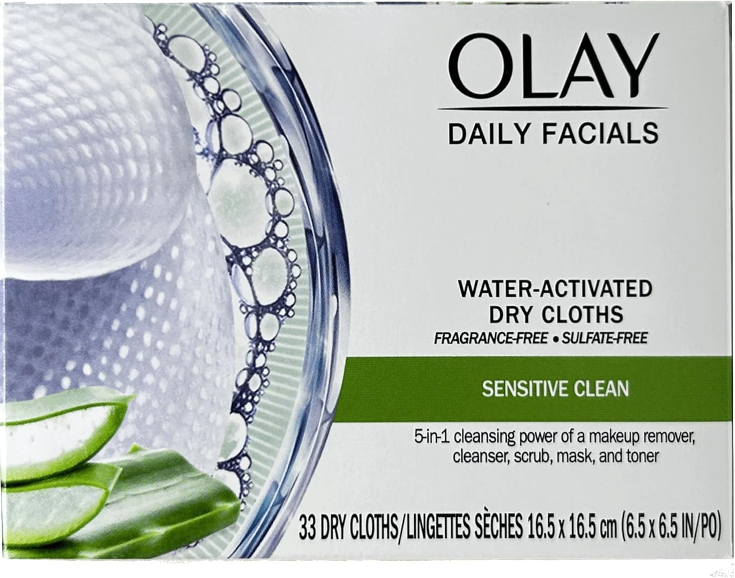 OLAY Daily Gentle Clean 5-In-1 Water Activated Cloths, 33 Count (Pack of 3) image number 4