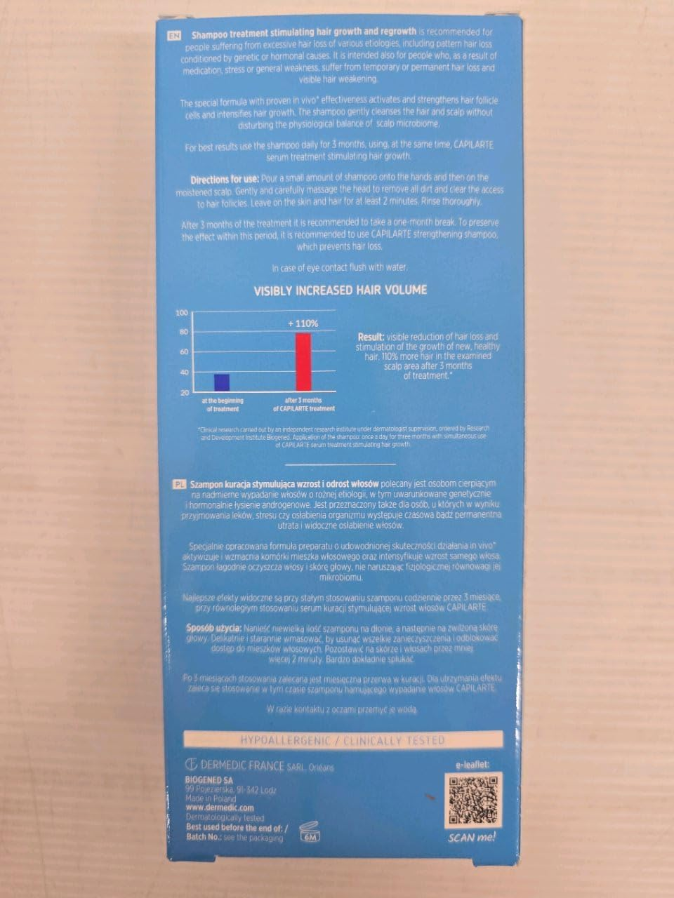 Dermedic Capilarte Hair Shampoo 4.5 X 4.5 X 16 Cm 300 Ml image number 2