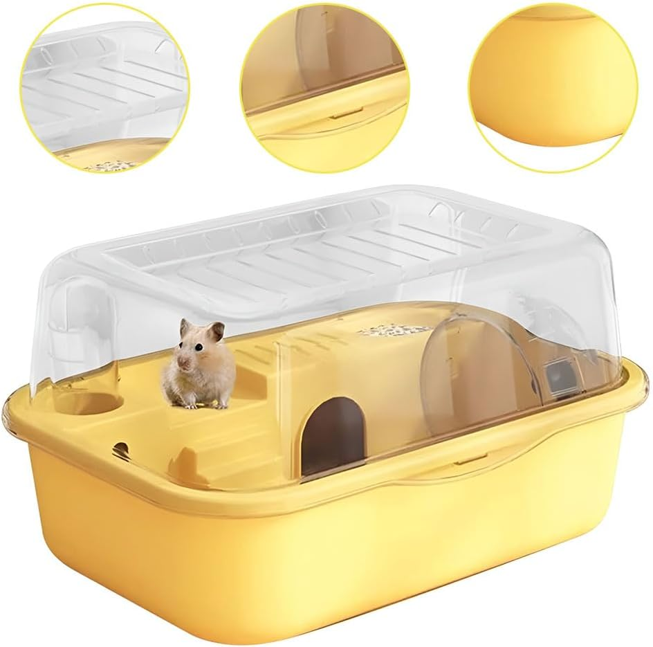 Hamster Cages,Large Space Pet House,Transparent Hamster Habitat,Hamster Playing House,Pet Living House,Detachable Hamster Cage,For Small Pets,Dwarf Hamsters image number 4