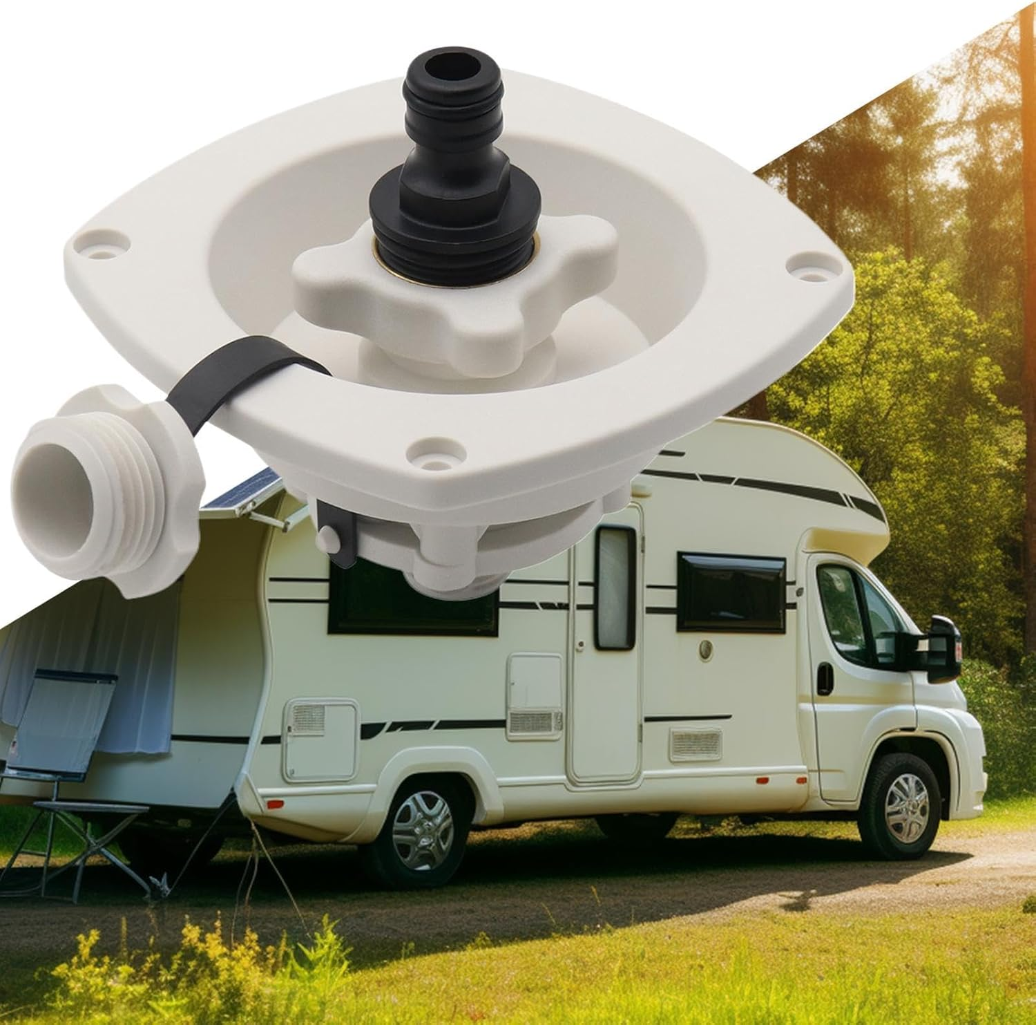 RV Water Fill Inlet | City Water Connection for Rv,Camping Car Water Hose Inlet Valve Connection for Motorhome image number 3