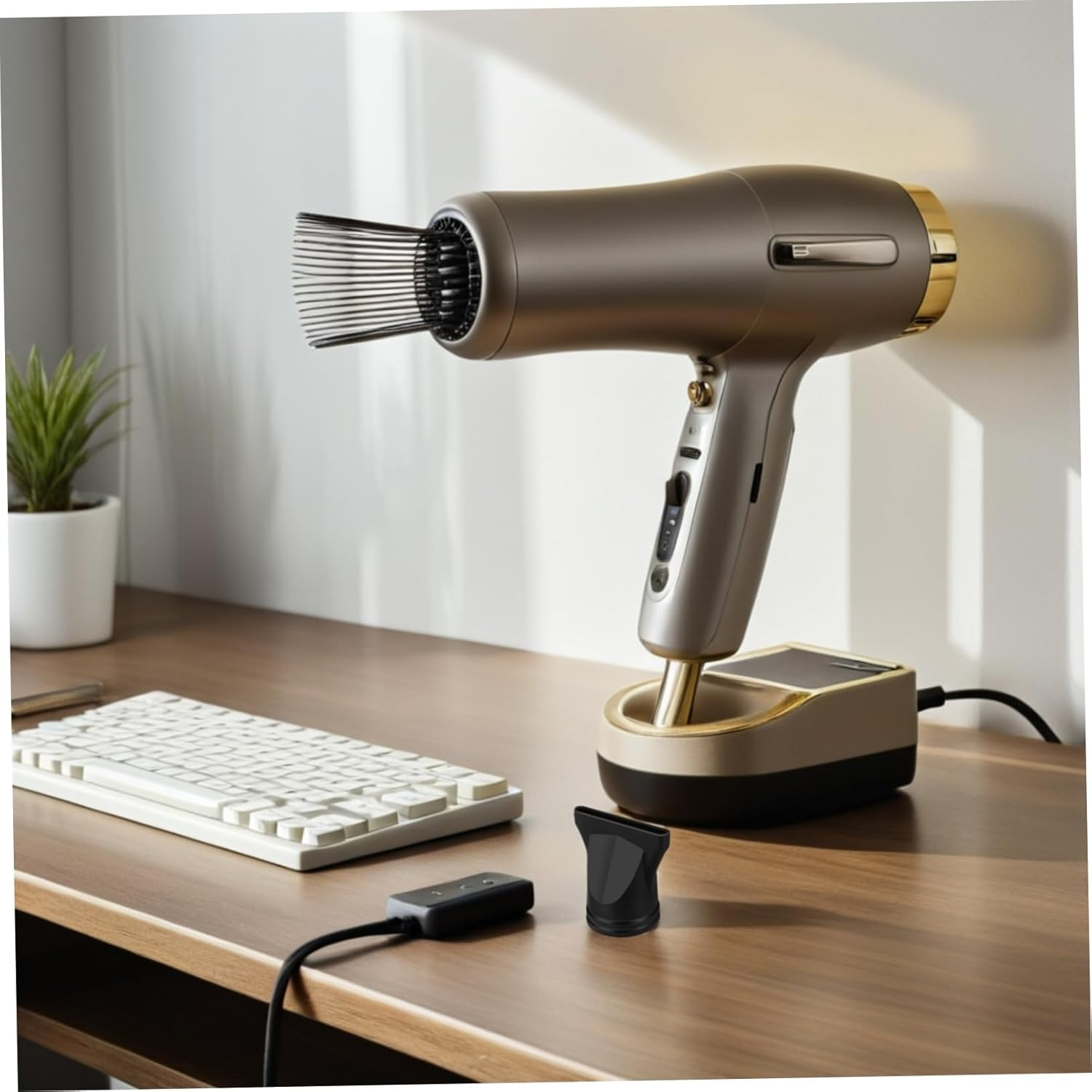 Didiseaon 15Pcs Hair Dryer Nozzle Attachments Durable Black Plastic Blow Dryer Diffuser Concentrator for Quick Drying Compatible with Nozzle Diameter for Professional Styling image number 5