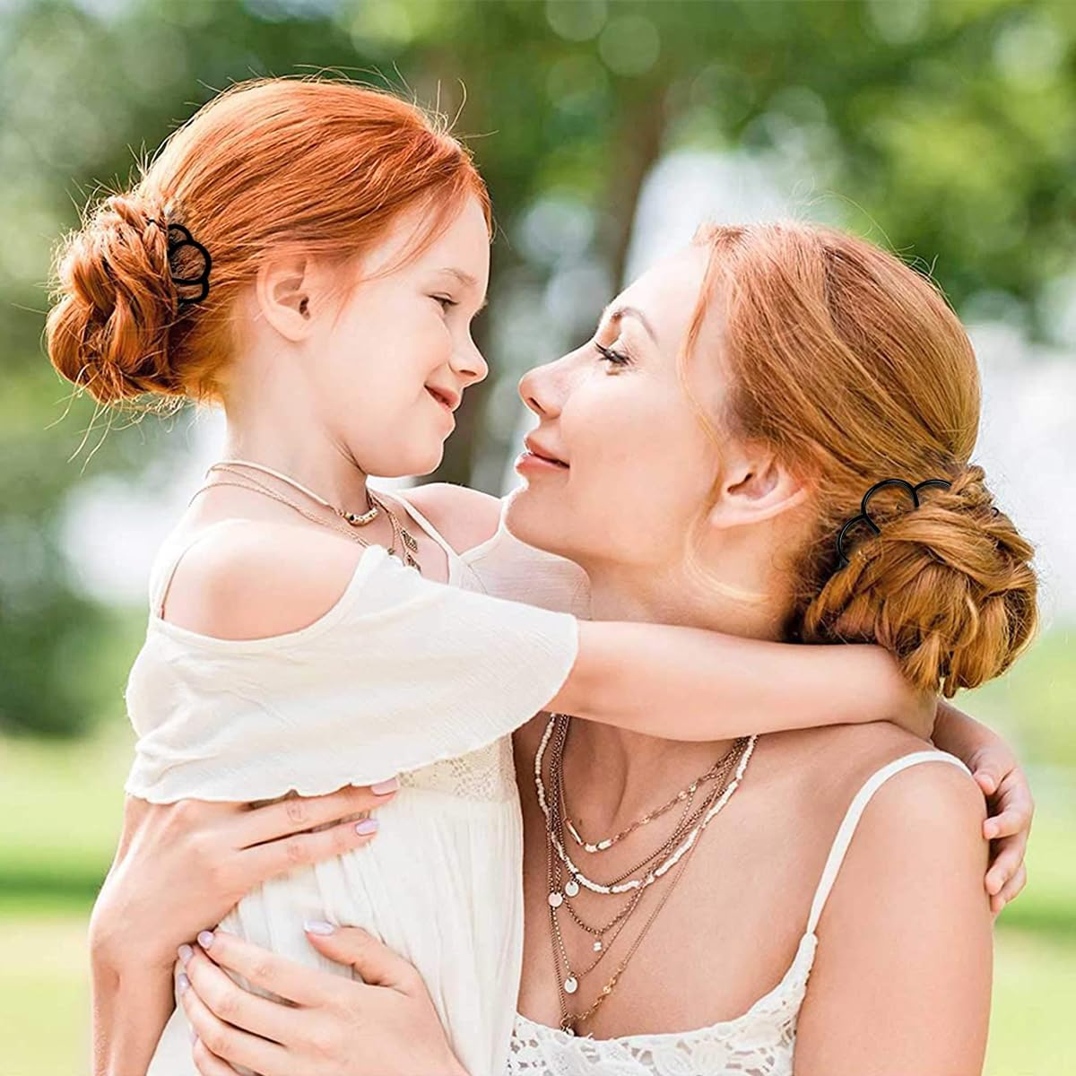 6 Piece Metal Hair Side Combs & Forks, U Shape for Vintage Updo Bun Hairstyles, Hair Accessories (4 Styles) image number 5