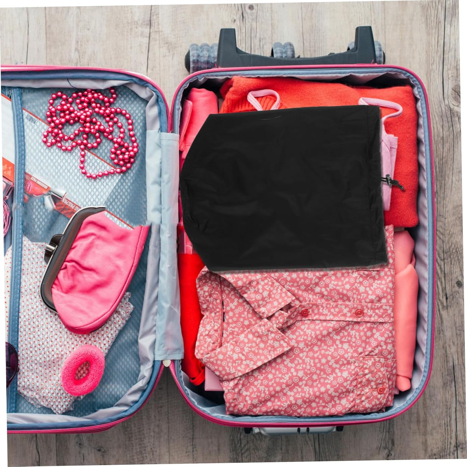 LAPYAPPE Jacket Drawstring Storage Bag Waterproof Lightweight Clothes Pouch for Travel Hiking and Everyday Carry image number 5