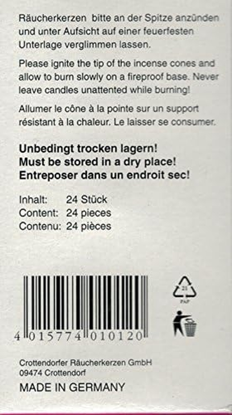 Crottendorfer Incense Candle, Chimney Magic Fragrance, 24 Pieces image number 3
