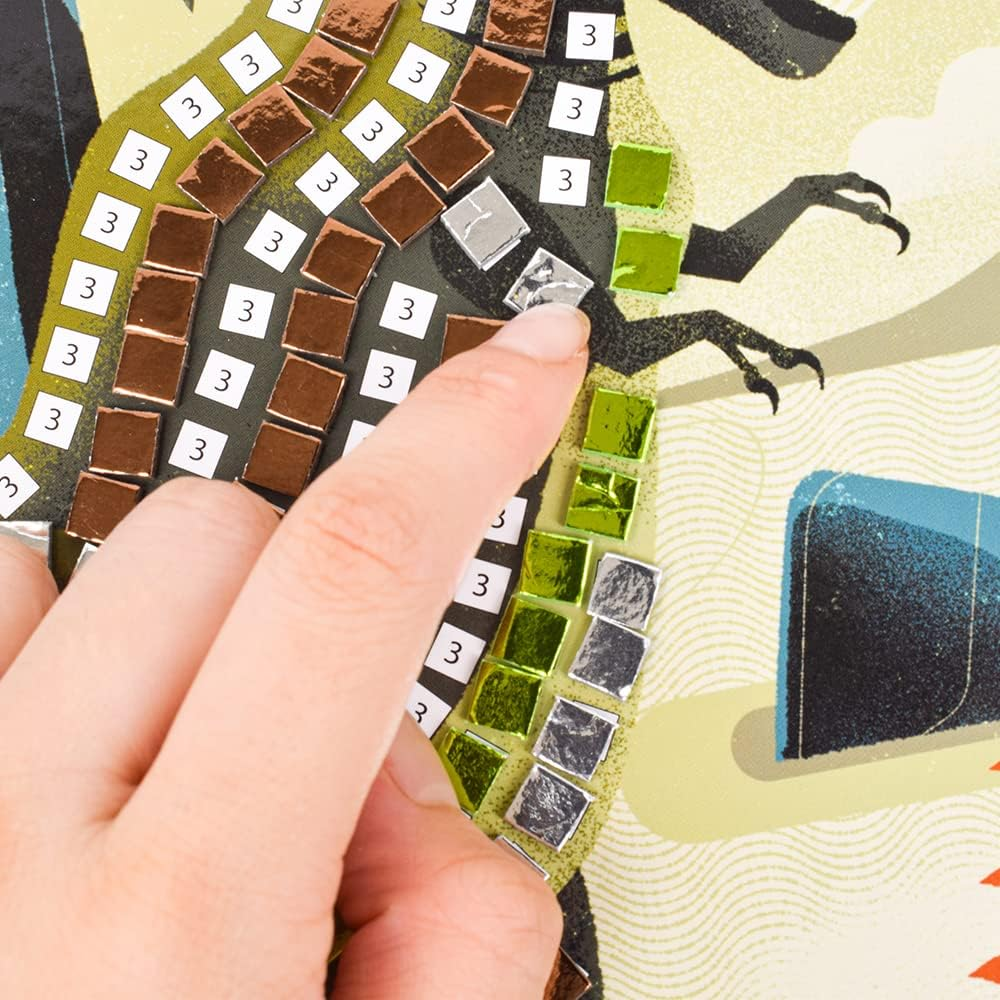 Djeco DJ08899 Dinosaurs Mosaic Sticker Craft Set image number 4