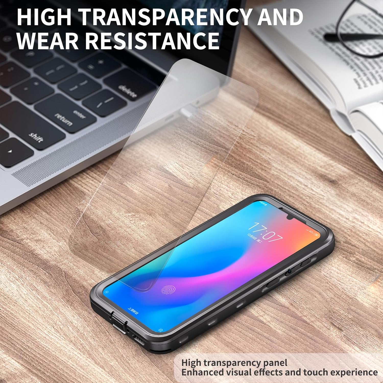 MKERED Samsung A55 5G Case,Samsung Galaxy A55 5G Case IP68 Waterproof Dustproof Case and Screen Protector Full Body Sealed Underwater Protective Front and Back Cover for Samsung A55, A55-B - A55-Black image number 5