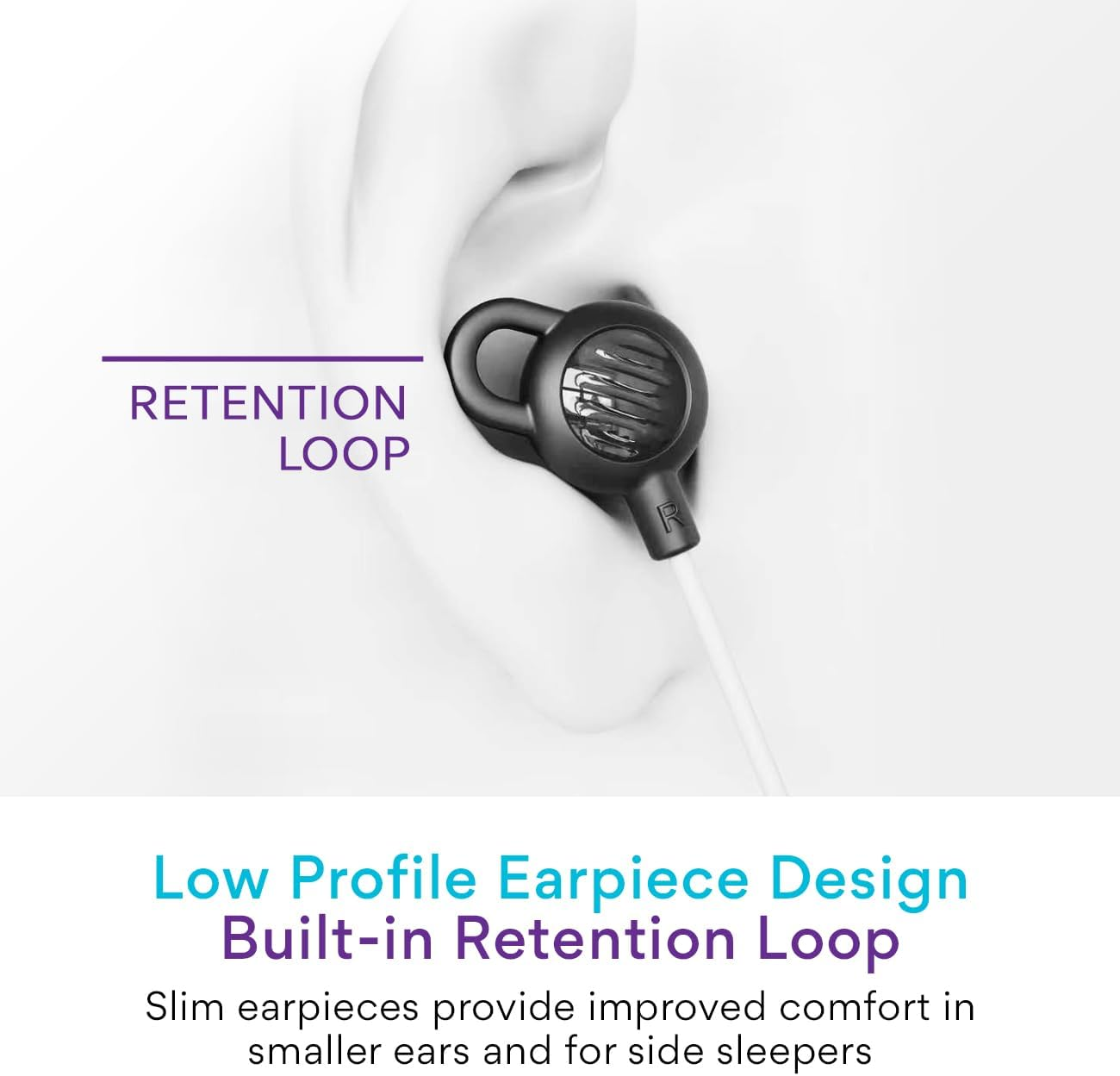 MEE Audio Sleeptones USB-C Wired Sleep Earbuds for Side Sleepers with Lightweight Low-Profile Silicone Earpieces, Noise Reduction Sleeping Headphones with Built-In Mic & Volume Controls (USB Type C) image number 3