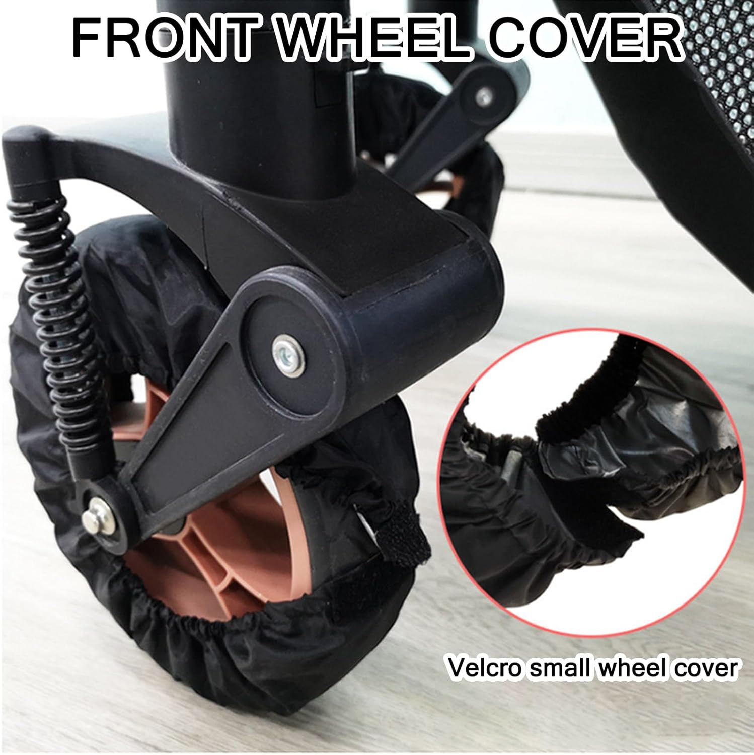 DAVBNM 4Pcs Baby Wheel Covers, Stroller Wheel Protectors, Baby Stroller Wheel Covers, Pram Wheel Covers, Wheel Chair Protectors, Stroller Wheel Protective Cover, Waterproof and Dustproof image number 6