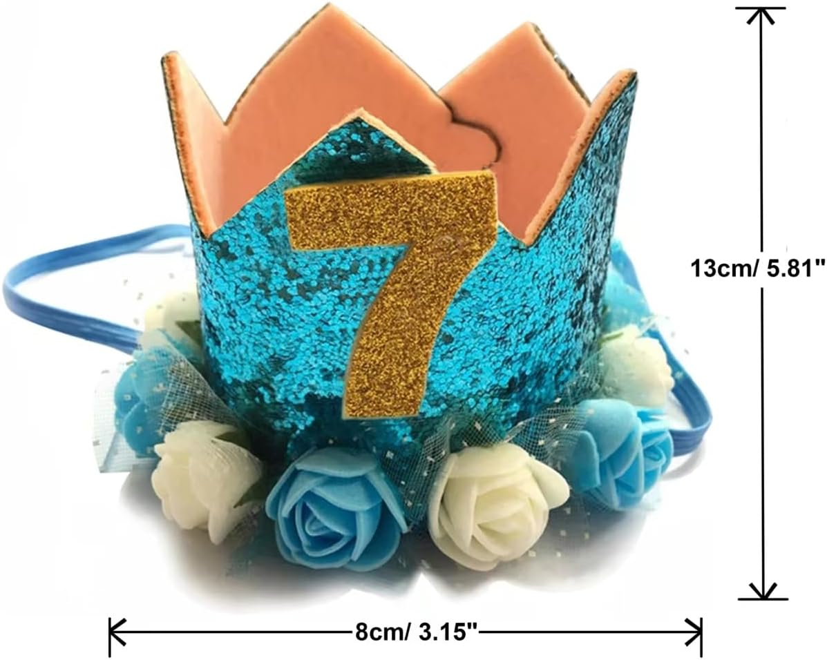 POSAPET Dog Bandana Hat Set for Birthday Party Supplies,Dog 1St Birthday Party Supplies,Dog 1St Birthday Hat Scarf Happy Birthday Banner,Dog Birthday Hat with Numbers for Small Medium Dogs Pets image number 1