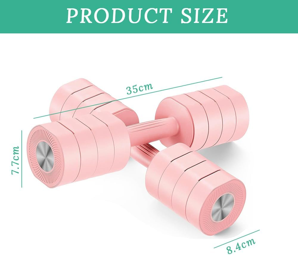 Adjustable Dumbbells Set,4 in 1 Hand Weights Set,Quick-Change Disc,With TPU Soft Rubber Handle,For Women & Men,Home Gym Exercise Workout Strength Training Equipments - Black image number 6