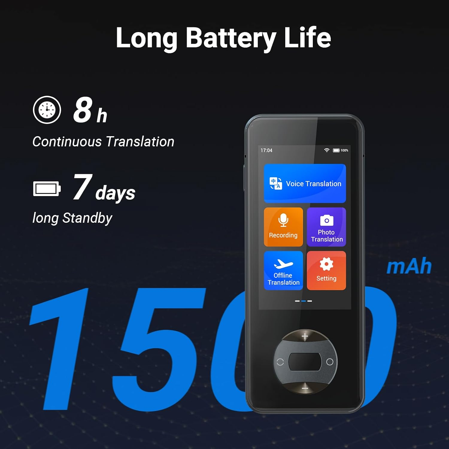 ANFIER Language Translator Device No Wifi Needed Instant Translator 2024 for 144 Languages and Accents AI Electronic Foreign Language Translators W10S Grey image number 2