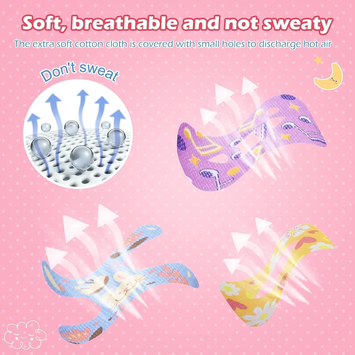 90 Pcs Sleep Strips,Mouth Tape for Sleeping,Stop Snoring Mouth Tape for Mouth Breathing and Loud Snoring, anti Snoring Devices for Children and Adult image number 4