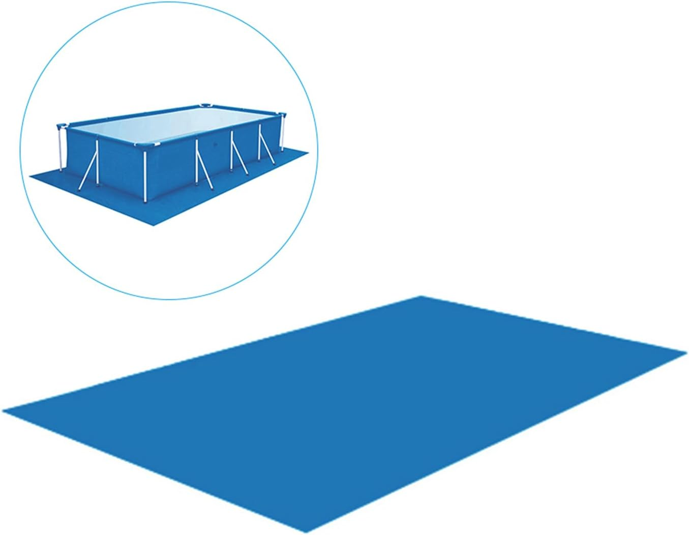 Pool Ground Cloth, Rectangle Swimming Pool Mat Foldable Waterproof Ground Cloth, Swimming Pool Liner Pads, for Hot Tubs, Pool Aboves Ground image number 1