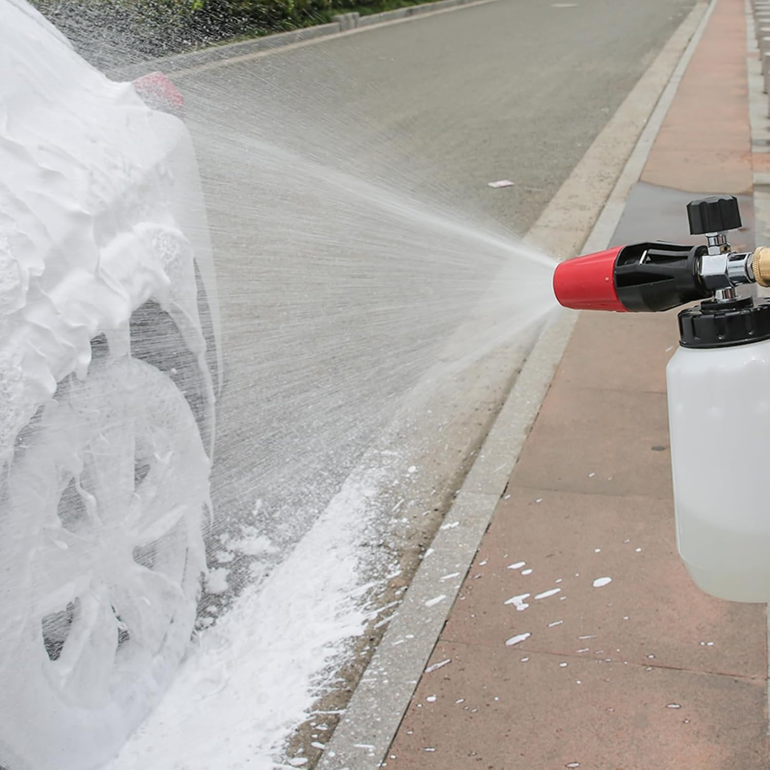 Sooprinse Foam Cannon Kit with Pressure Washer Short Gun, 1 L Snow Foam Lance with 1/4 Inch Quick Connector, Foam Blaster with Pressure Washer Gun,4000 PSI image number 2